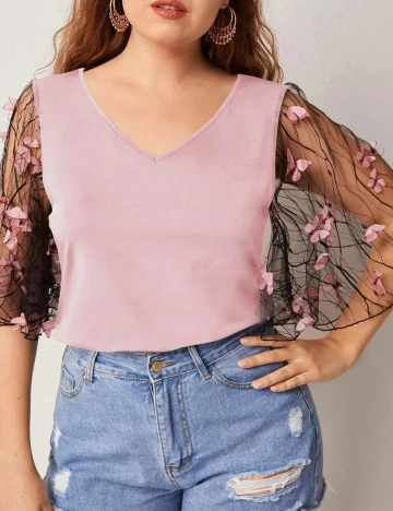 Bluza SHEIN CURVE, roz, 3XL