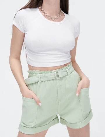 Pantaloni Scurti CROPP, verde, 34