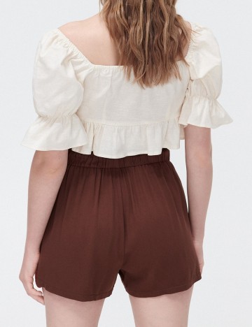 Pantaloni Scurti CROPP, maro, 32
