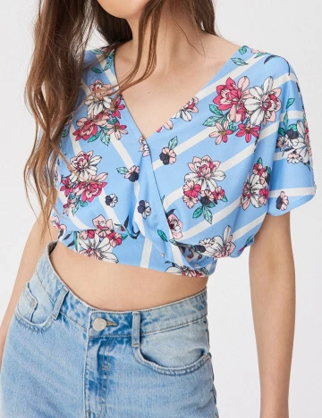 Top Sinsay, albastru, XS