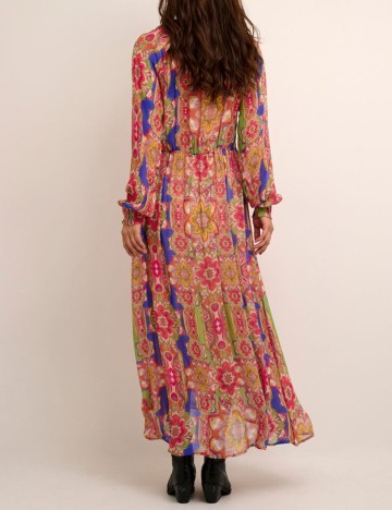 Rochie lunga Cream, mix culori, 40