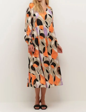 Rochie medie Kaffe, mix culori, 40