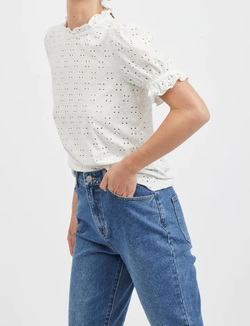 Bluza Vila, alb, S Alb