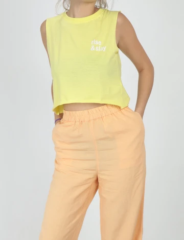 Top Sinsay, galben, XL Galben