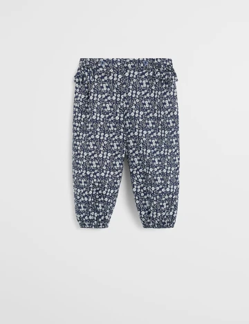 Pantaloni Mango Kids, bleumarin, 1-3 LUNI