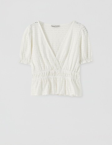 Top Pull&Bear, alb, L