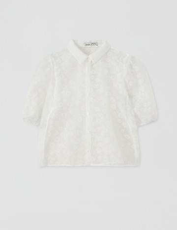 Camasa Pull&Bear, alb, L