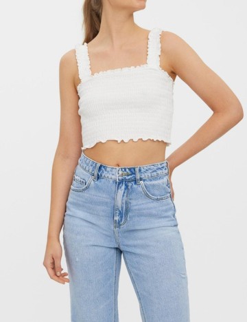
						Top Vero Moda, alb, M