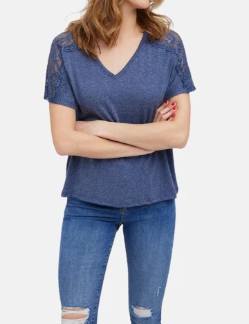 Tricou Vero Moda, bleumarin, S