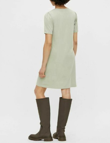 Rochie scurta Pieces, verde deschis, M