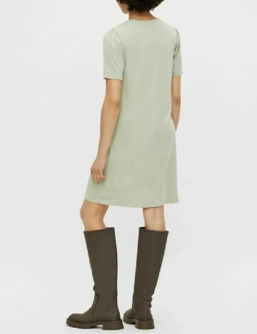 Rochie scurta Pieces, verde deschis, M