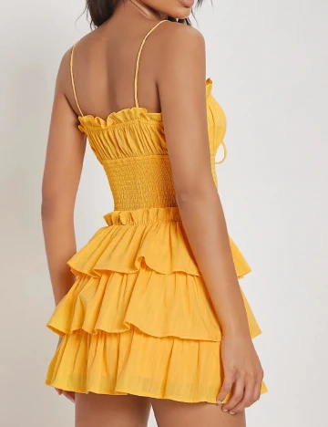 Rochie scurta SHEIN, galben, L Galben