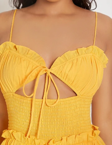 Rochie scurta SHEIN, galben, L Galben