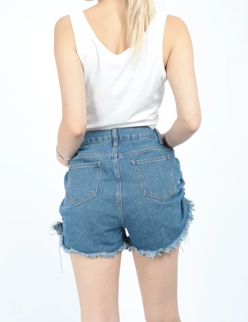 Pantaloni scurti SHEIN, albastru, S