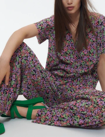 Pantaloni Reserved, floral, M