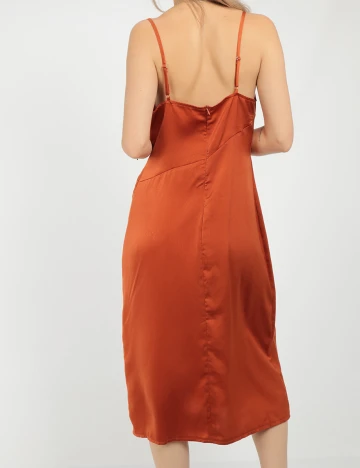 Rochie medie D&M, caramiziu, M