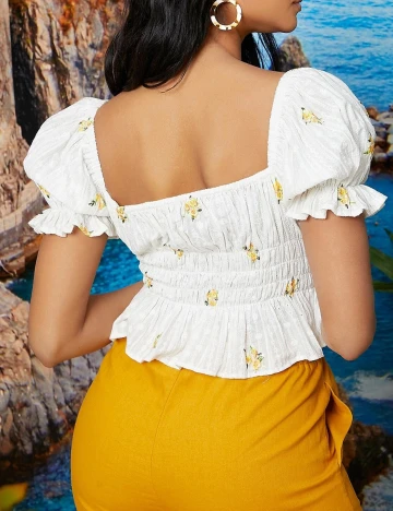 Top SHEIN, alb, S