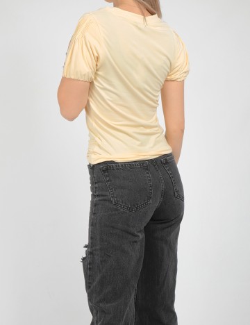 Tricou Reserved, galben, XS