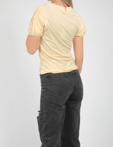 Tricou Reserved, galben, XS