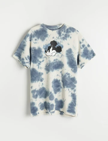 Tricou Reserved, alb/albastru, L Alb