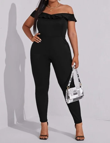 Salopeta SHEIN CURVE, negru, 2XL Negru