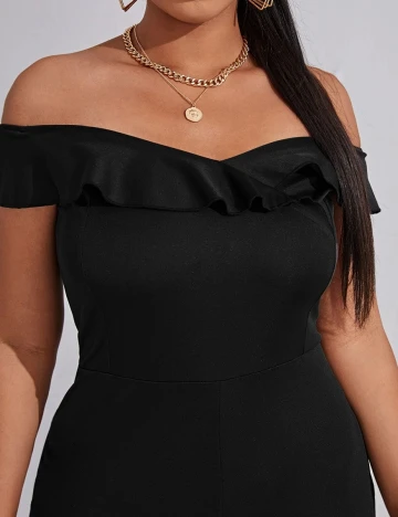 Salopeta SHEIN CURVE, negru, 2XL Negru
