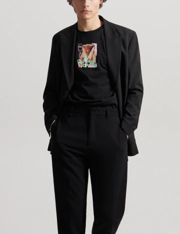 Tricou Reserved, negru, L