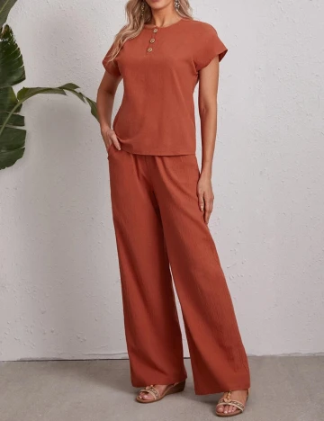 Compleu Emery Rose, caramiziu, XL