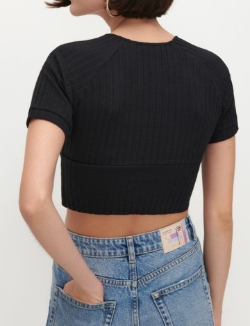 Top Reserved, negru, L
