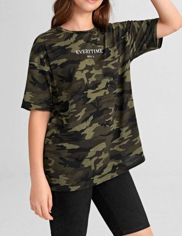 Tricou Shein Kids, army, 12-13 ANI