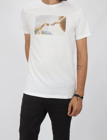 Tricou House Brand, alb, M