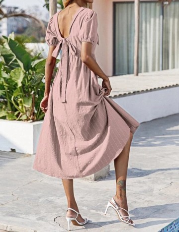 Rochie medie SHEIN, roz pudra, L