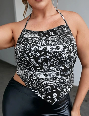 Top SHEIN CURVE, negru, 0 XL Negru