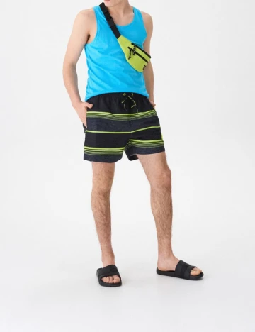 Short de baie House Brand, negru, XXL