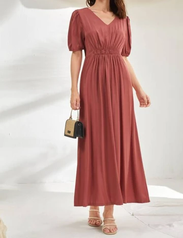 Rochie lunga SHEIN, roz pudra, M
