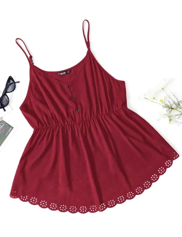 Maiou SHEIN CURVE, grena, 2XL Rosu