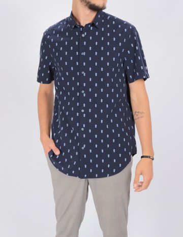 Camasa Reserved, bleumarin, L