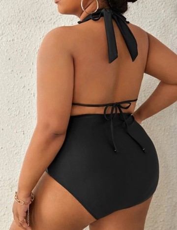 Costum de baie SHEIN CURVE, negru, 0 XL