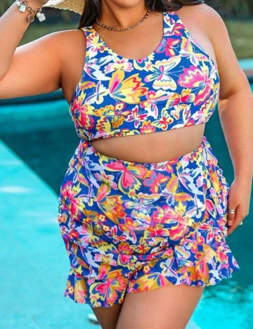 Costum de baie SHEIN CURVE, mix culori, 0 XL