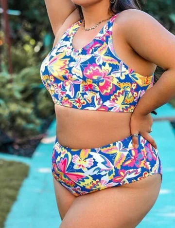 Costum de baie SHEIN CURVE, mix culori, 0 XL