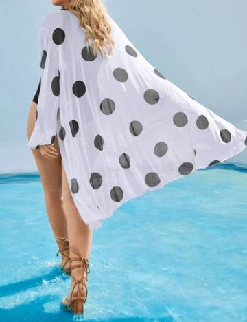 Costum de baie SHEIN CURVE, alb-negru, 0 XL