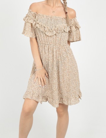 Rochie scurta SHEIN, bej, M