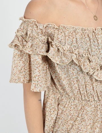 Rochie scurta SHEIN, bej, M
