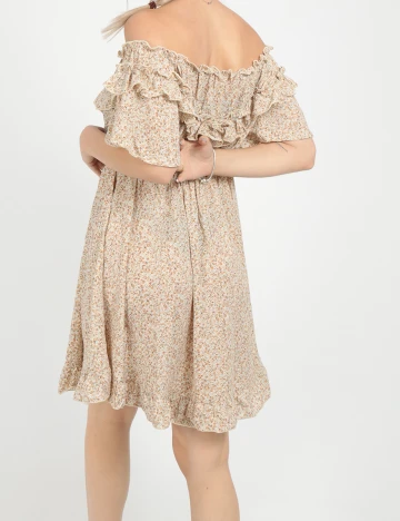 Rochie scurta SHEIN, bej, M