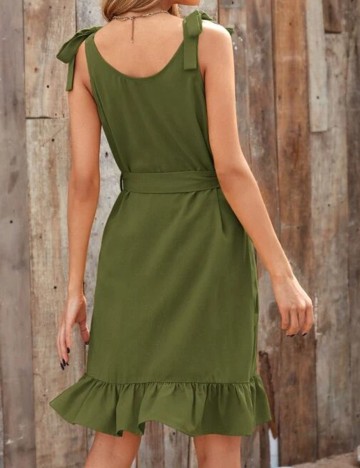 Rochie scurta SHEIN, verde, M