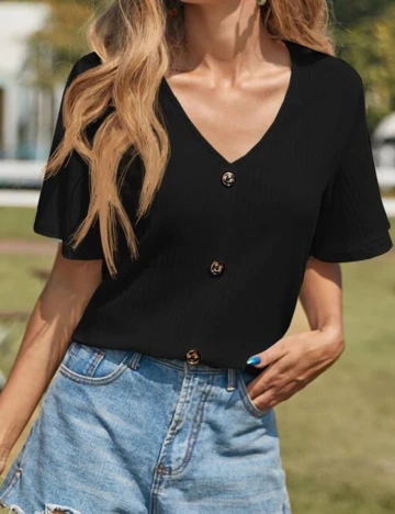 Tricou SHEIN, negru, S