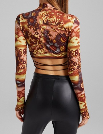 Top Bershka, maro, XS