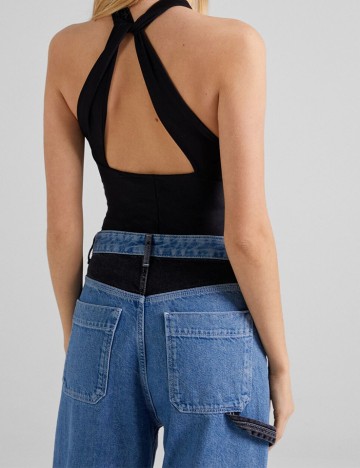 Body Bershka, negru, M