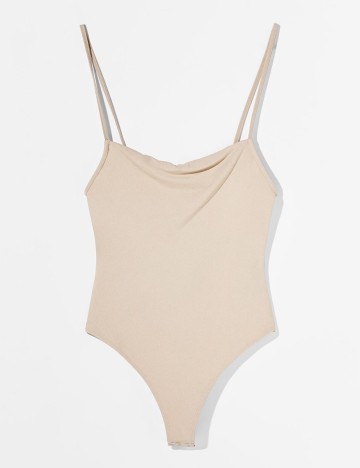 Body Bershka, crem, XS