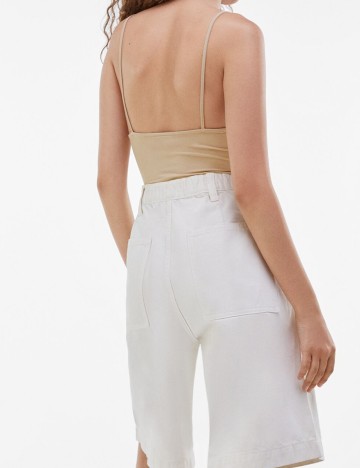 Body Bershka, crem, XS